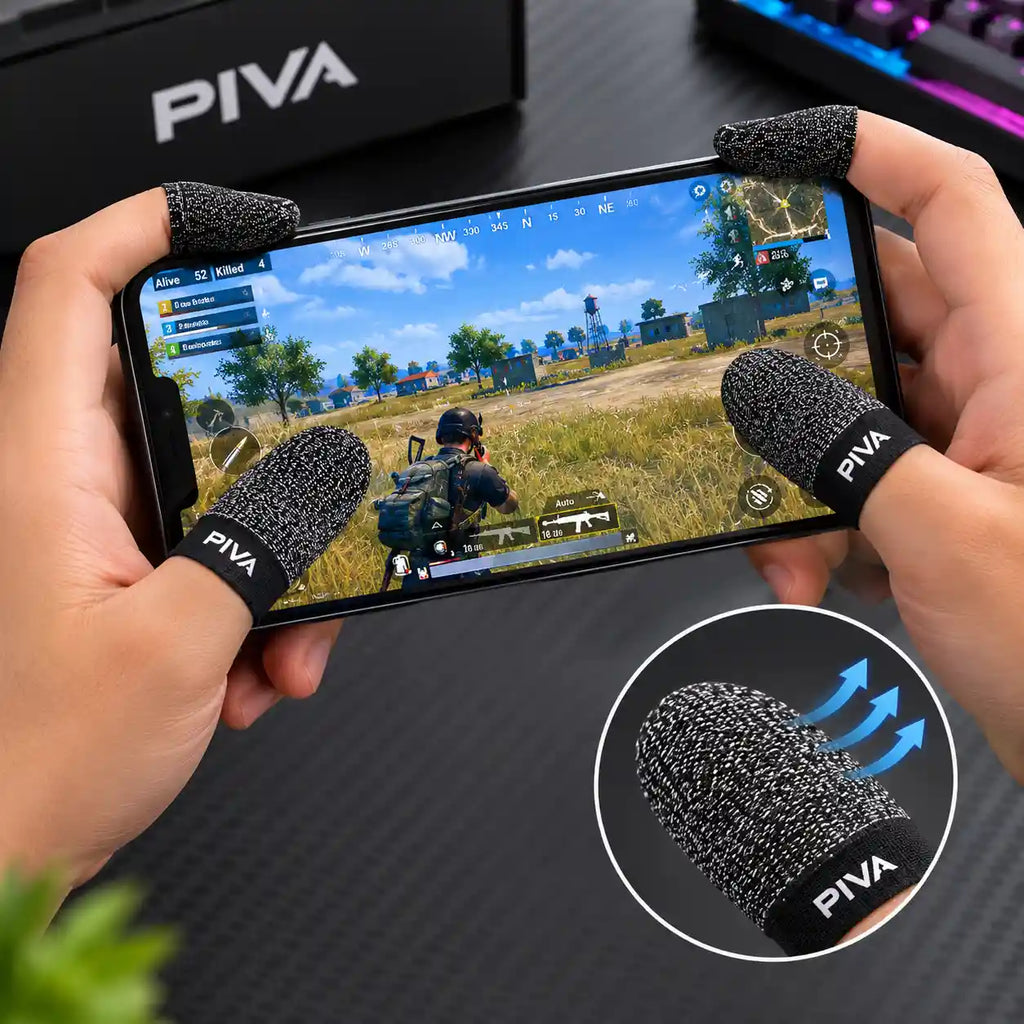 PIVA Mobile Gaming Finger Cots – 5 Pairs, 5 Colors