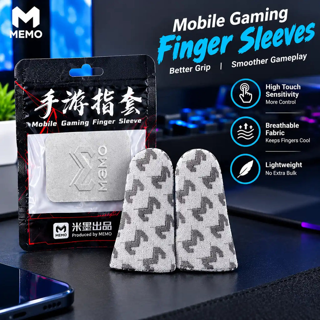MEMO Mobile Gaming Finger Sleeves [Metal] – Anti-Slip Gaming Sleeves