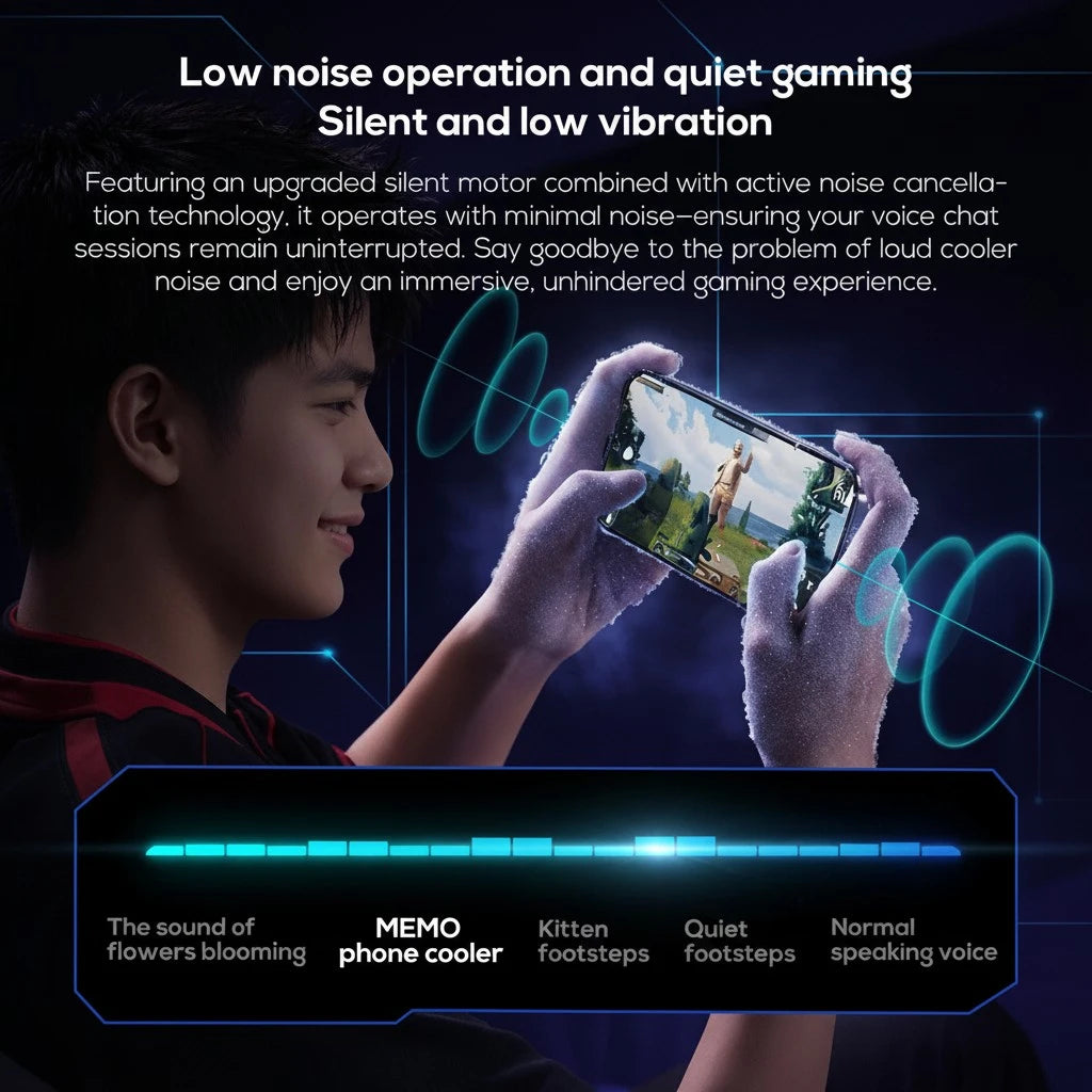 MEMO CX26 Magnetic Phone Cooler – 30W RGB Gaming Cooling Fan