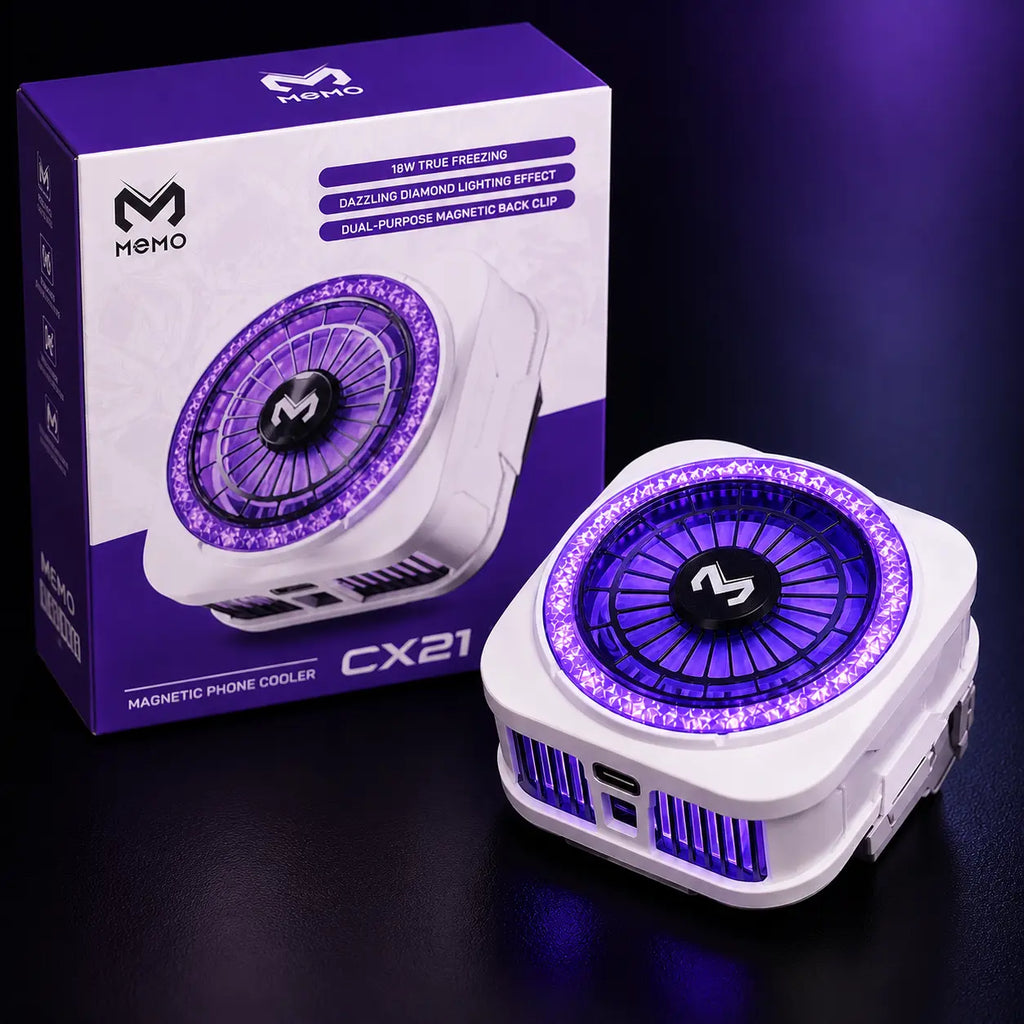 MEMO CX21 Magnetic Phone Cooler 18W RGB Gaming Cooling Fan | Magnetic & Clip-On