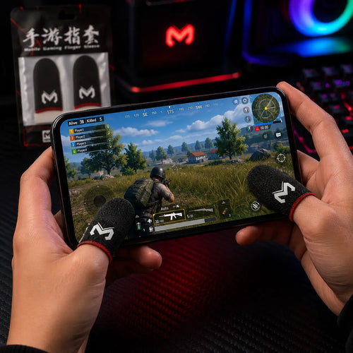 MEMO Mobile Gaming Finger Sleeves | Anti-Sweat Thumb Sleeves for PUBG, BGMI, COD Mobile & All Touchscreen Games (1 Pair)