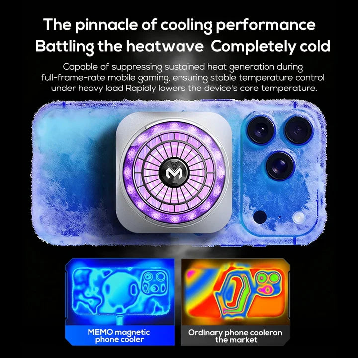 MEMO CX21 Magnetic Phone Cooler – 18W RGB Gaming Fan (Fits All Phones)